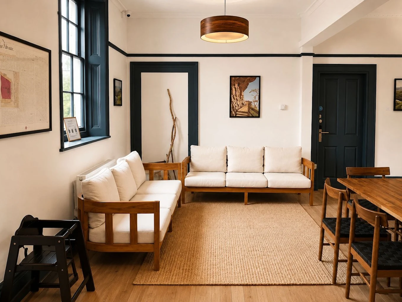 The restored common room at Base Camp Hathersage