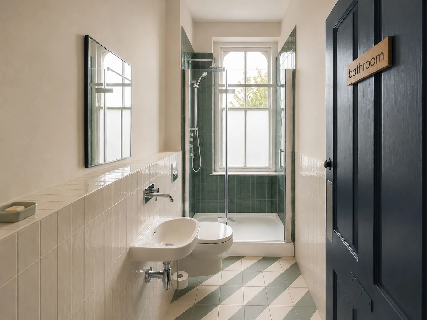 One of the new bathrooms at Base Camp Hathersage